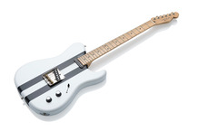 Tausch Guitars-665 Black Stripe-White / Black