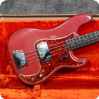 Fender-Precision Bass-1960-Burgundy Mist Refinish