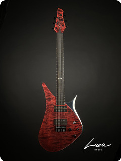 Lava Drops Guitars Infinite Red Drop Top   High Gloss. Body Back   Matte Finish.