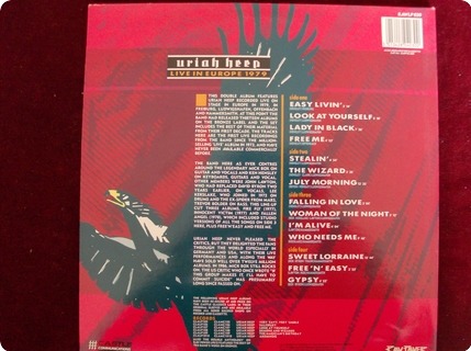 Uriah Heep Live In Europe 1979  Raw Power ‎– Rawlp030  1986