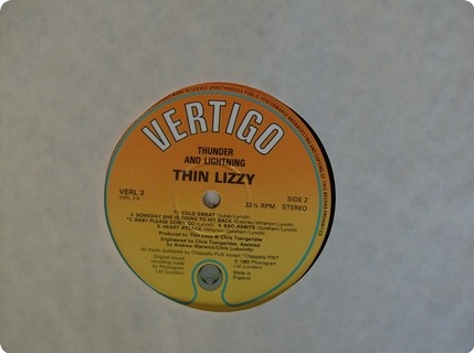 Thin Lizzy + Clash Thunder And Lightning ( Lp + 12 ) + Santinista! (3lp Set) Vertigo / Verl3 , Fsln   1 1983