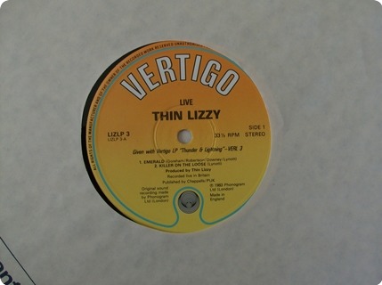 Thin Lizzy + Clash Thunder And Lightning ( Lp + 12 ) + Santinista! (3lp Set) Vertigo / Verl3 , Fsln   1 1983